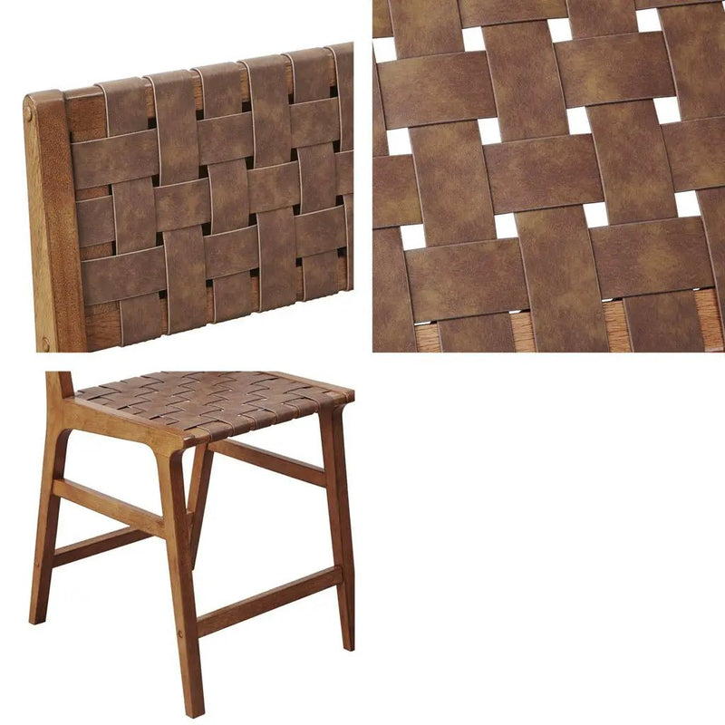 Nebuluxe Faux Leather Woven Counter Stool by HouseOfZazla