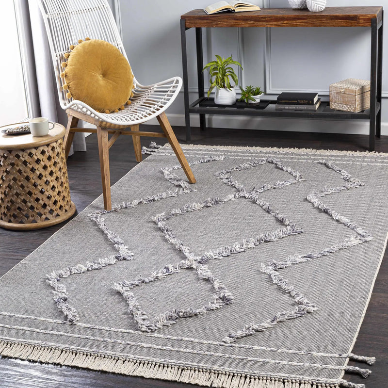Needville Gray High-Low Rug - Clearance by Boutique Rugs