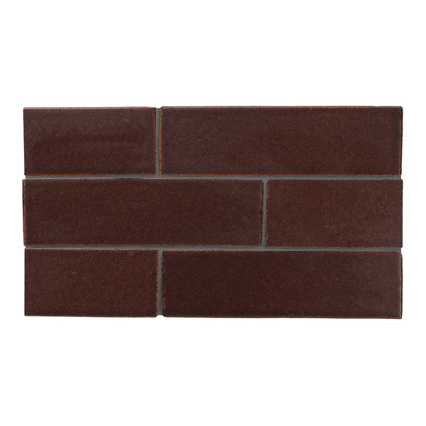 Negro Rosa Fine Textured Thin Brick Tiles 2 1/8x7 1/2