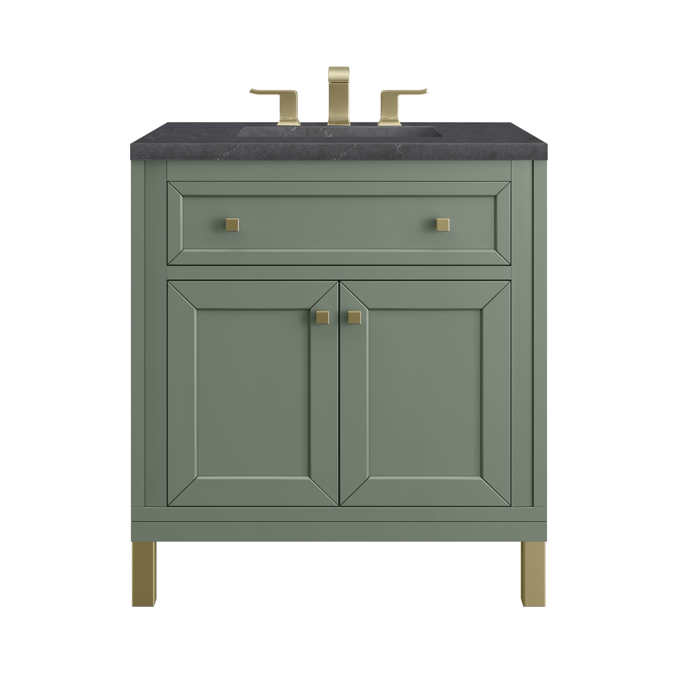 James Martin Chicago 30" Single Bathroom Vanity, Smokey Celadon, view 35