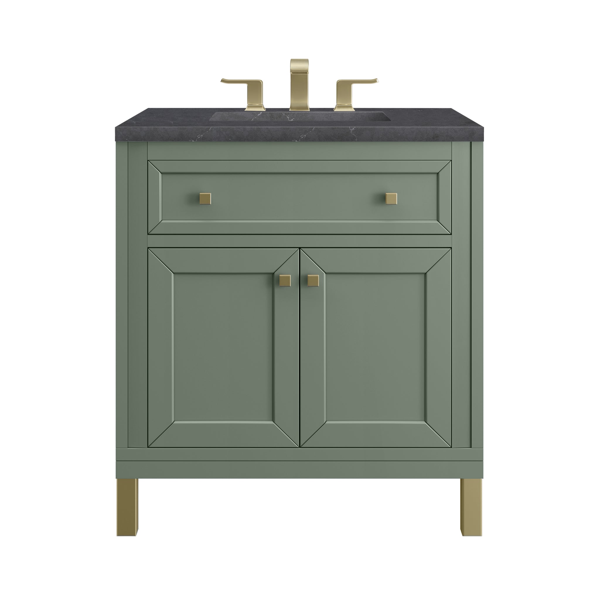 James Martin Chicago 30" Single Bathroom Vanity, Smokey Celadon, view 35