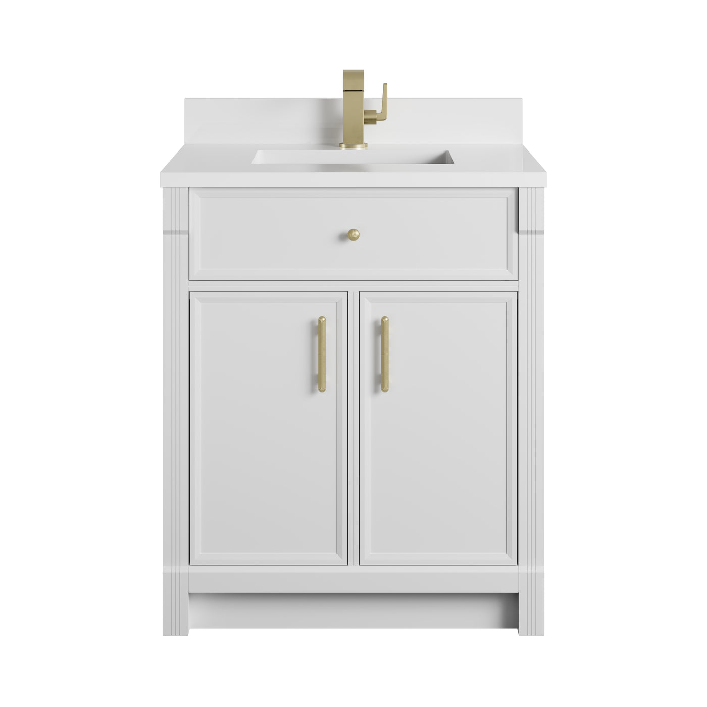 James Martin Bellshire 30" Single Bathroom Vanity, Bright White, view 38