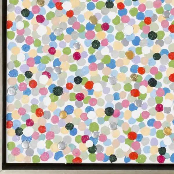 Nelse Multicolor Polka Dot Pattern Wall Art - Clearance by Boutique Rugs