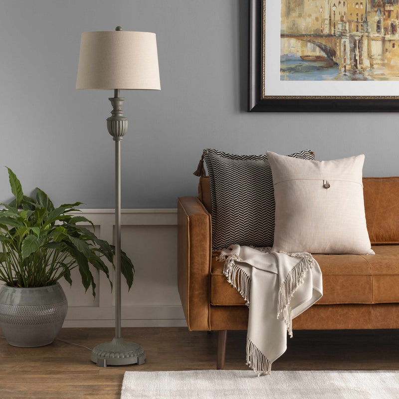 Nelspruit Gray Resin Floor Lamp by Boutique Rugs