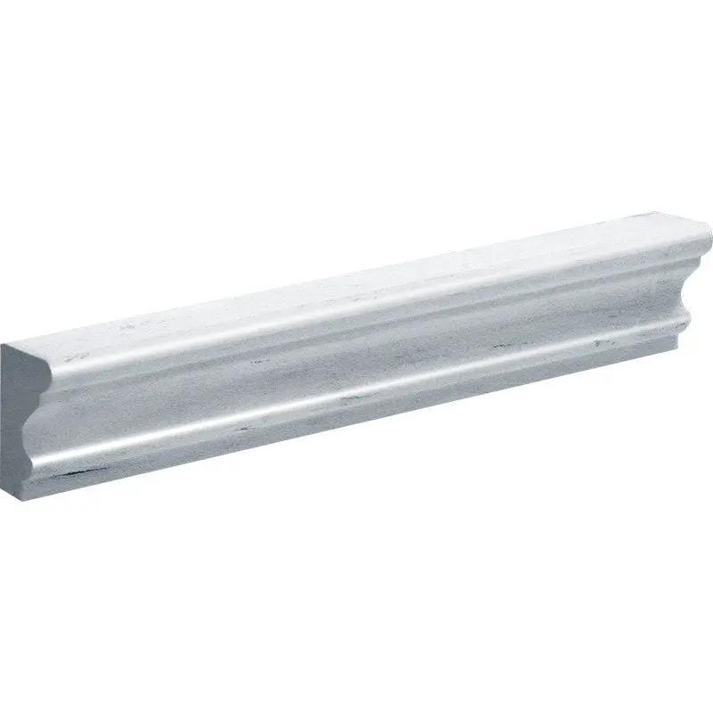 Neptune White Honed Andorra Marble Moldings 2x12 by Stonetiledepot