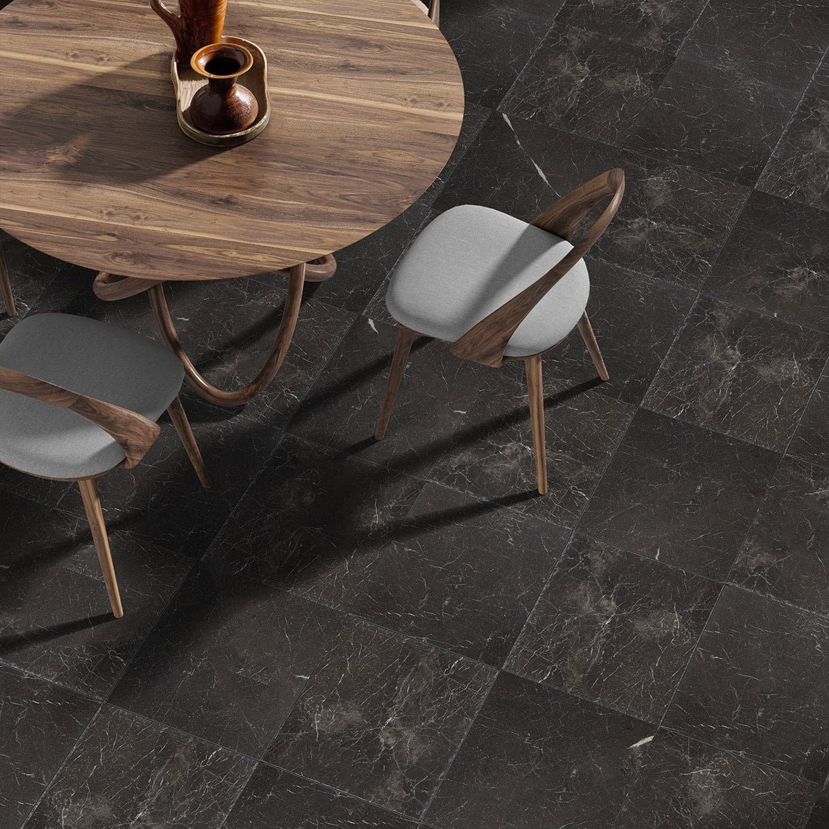 Nero Honed Marble Tiles 18x18 Marble Honed 18x18 Tiles — 2