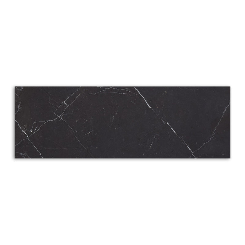 Nero Marquina Premium Honed Marble Tiles 4x12 Marble Honed 4x12 Tiles