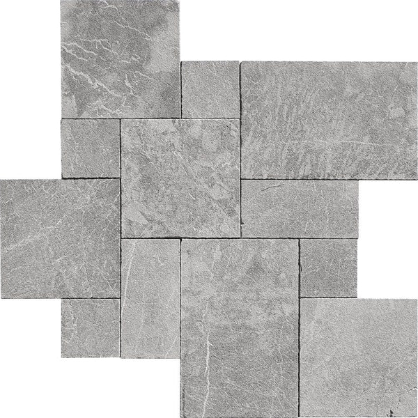 Nero Textura Marble Pavers Versailles Pattern