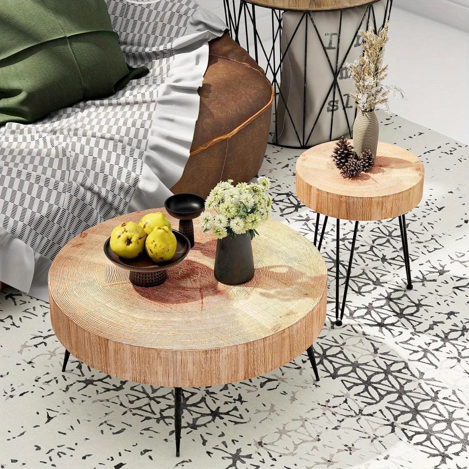 Nesting Table - Modern Reclaimed Wood Set by House Of Avana