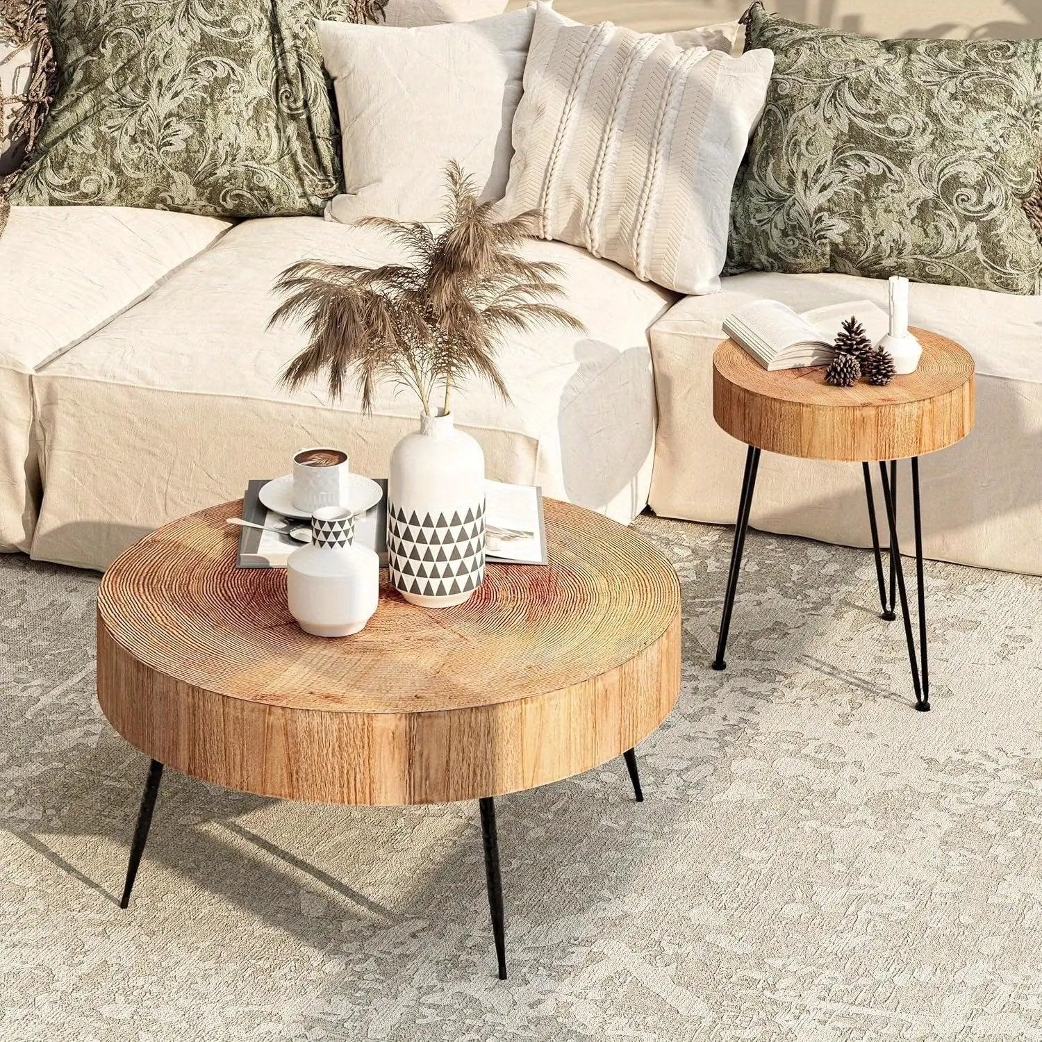 Nesting Table - Modern Reclaimed Wood Set by House Of Avana