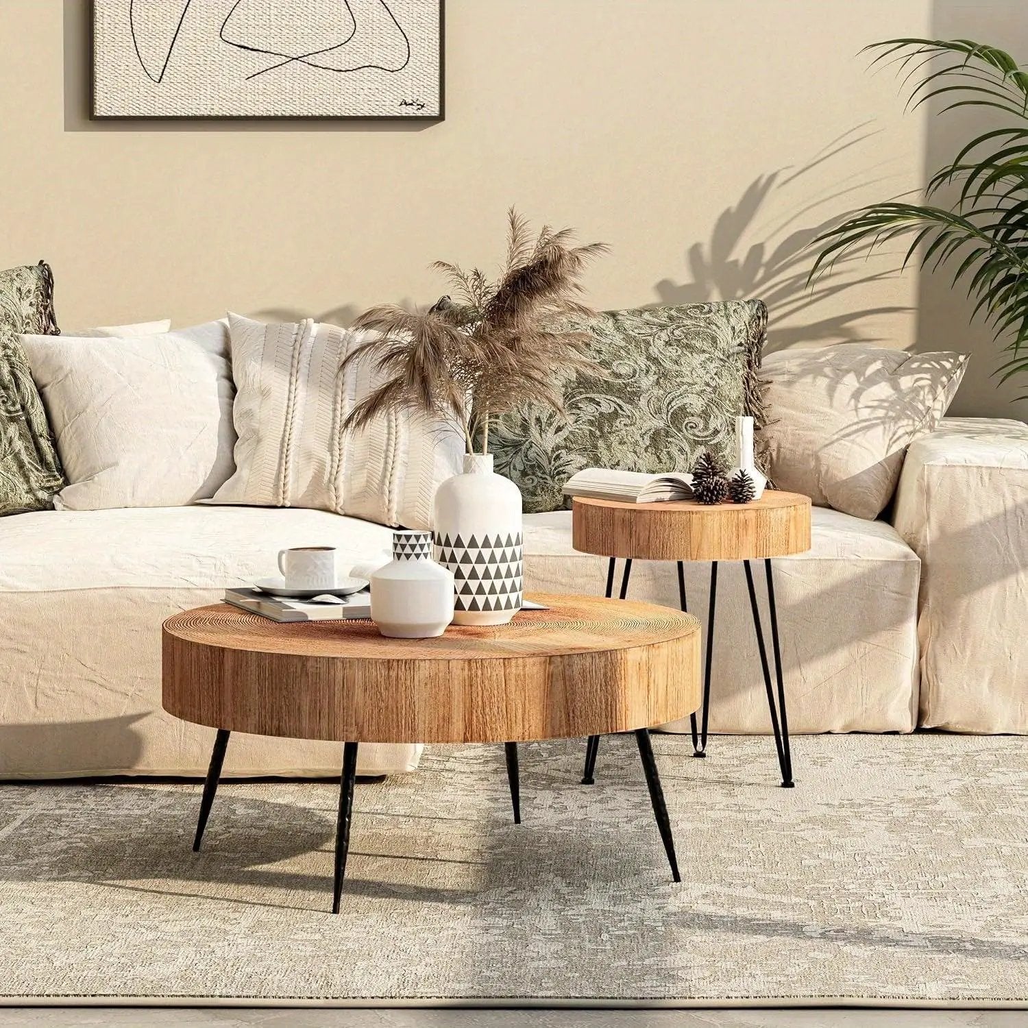 Nesting Table - Modern Reclaimed Wood Set by House Of Avana