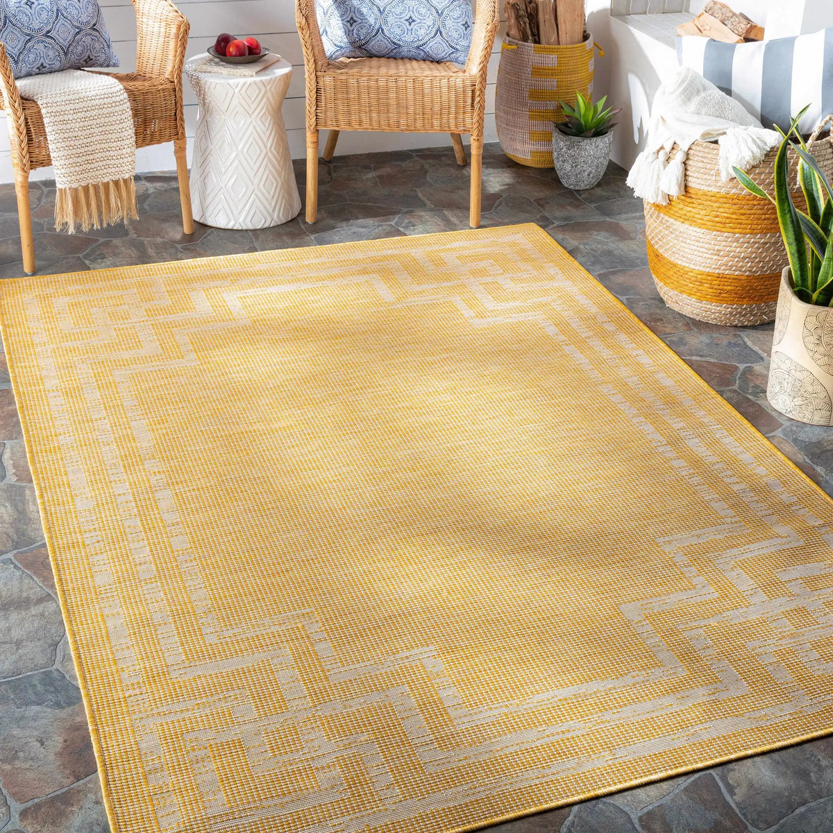 Netley Flatweave Outdoor Area Carpet - Clearance, installed in a room