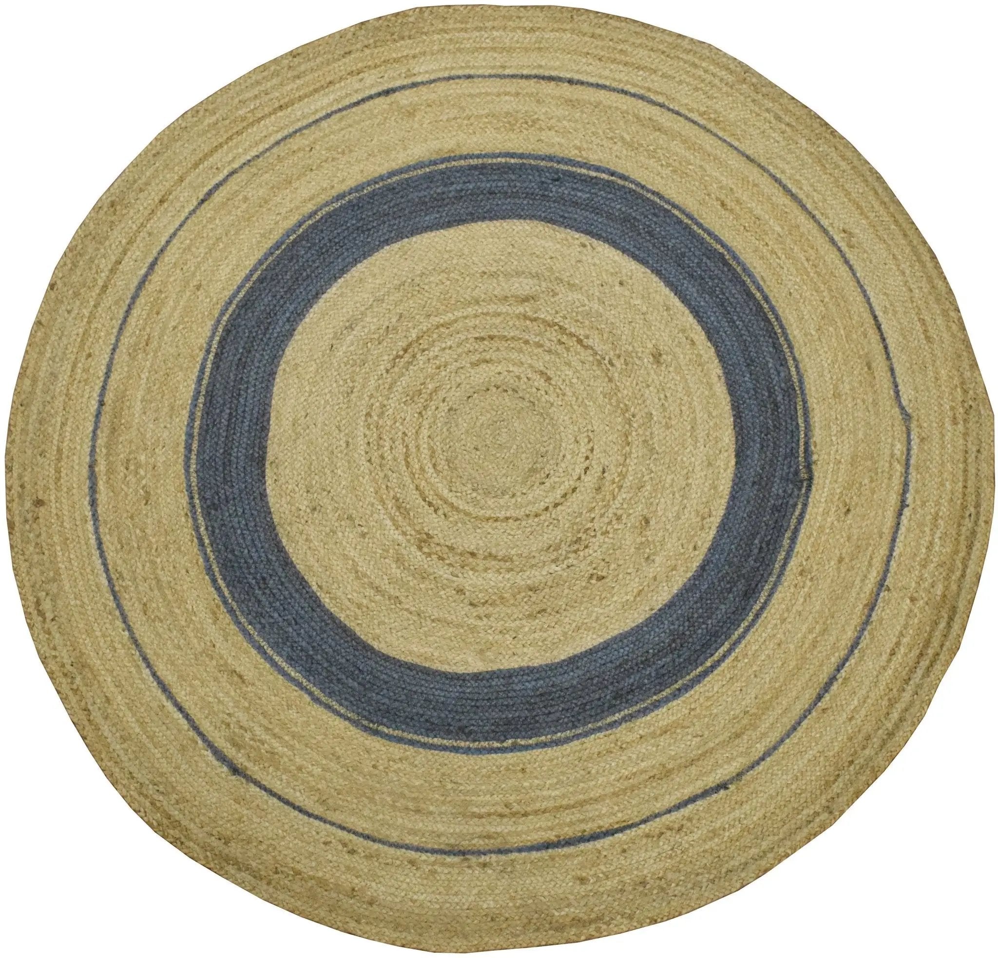 100% ALL NATURAL FIBER HAND BRAIDED BOHO ROUND JUTE RUG | JR25R by The Rug Decor