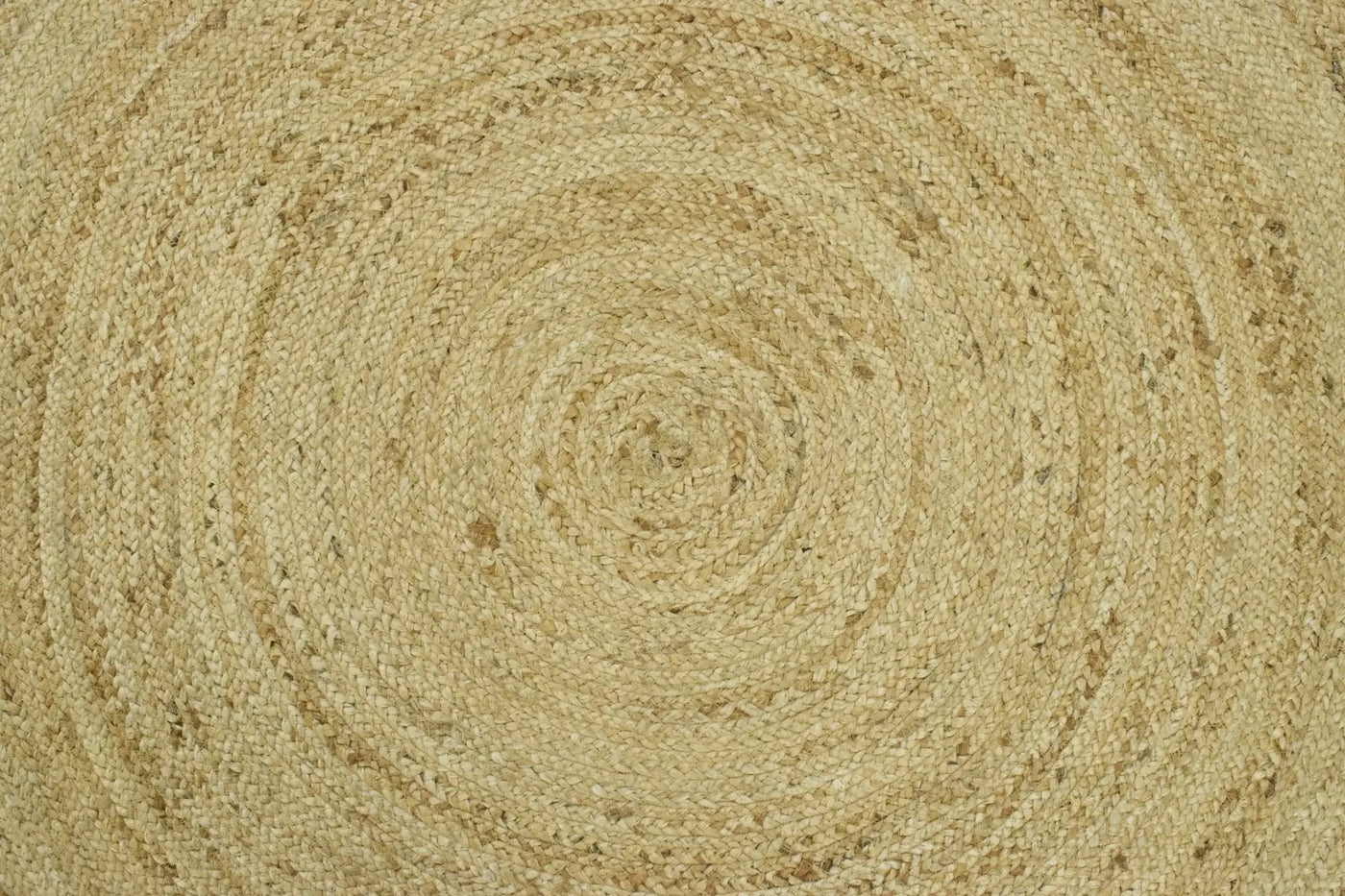 100% ALL NATURAL FIBER HAND BRAIDED BOHO WHITE ROUND JUTE RUG | JR4 by The Rug Decor