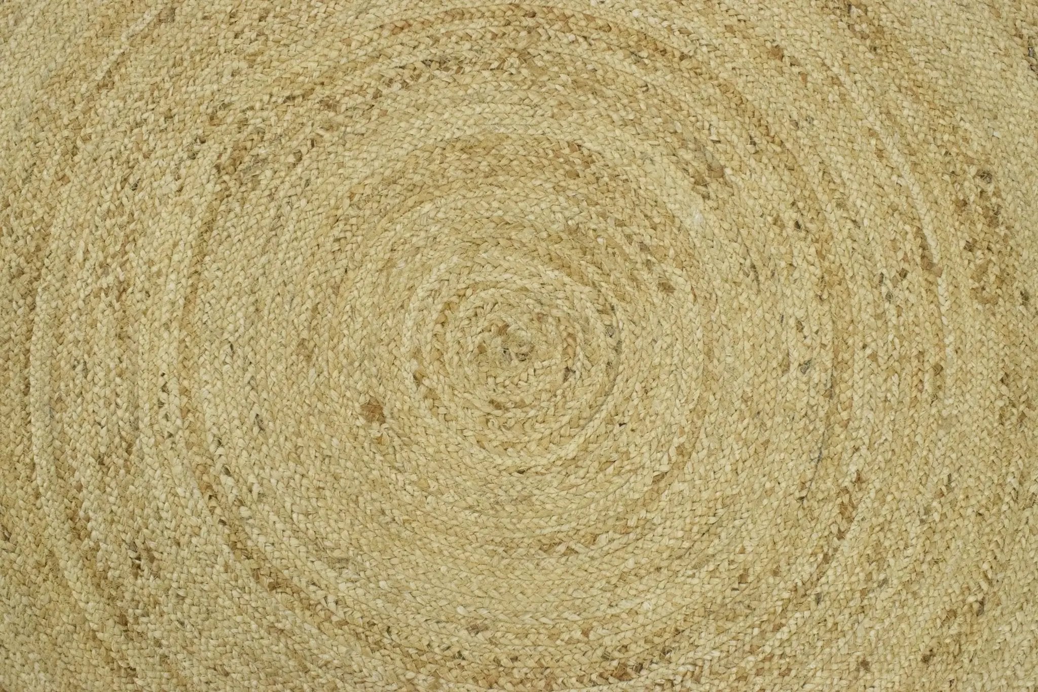 100% ALL NATURAL FIBER HAND BRAIDED BOHO WHITE ROUND JUTE RUG | JR4 by The Rug Decor