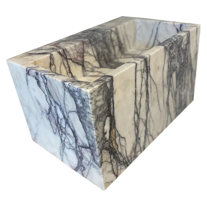 New York Marble Wall-Mount Bathroom Sink with Backsplash (W)16" (L)24" (H)12" by GobekDesign
