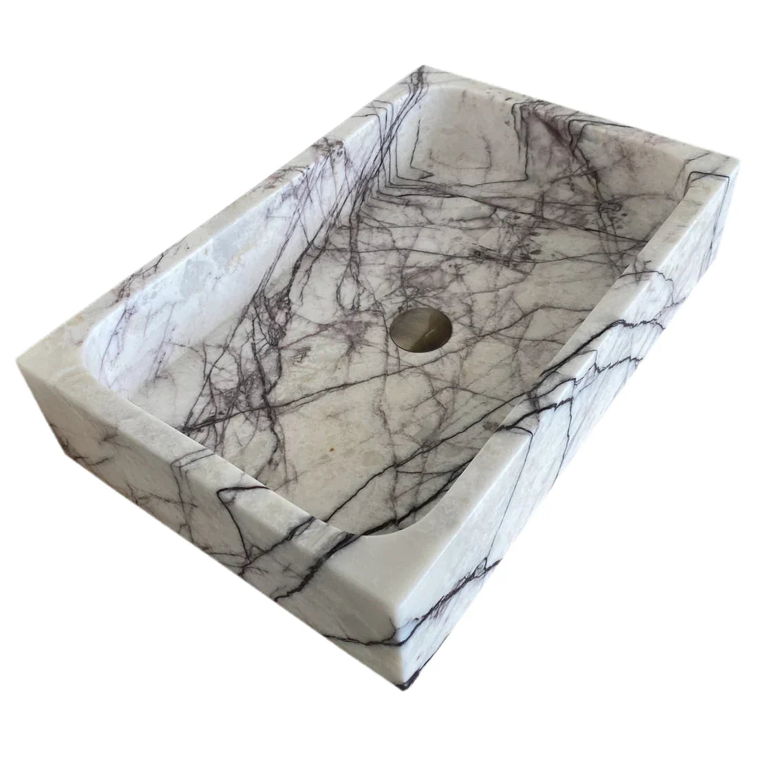 New York Marble Rectangular Wall-mount Bathroom Sink Polished (W)16" (L)24" (H)5" by GobekDesign