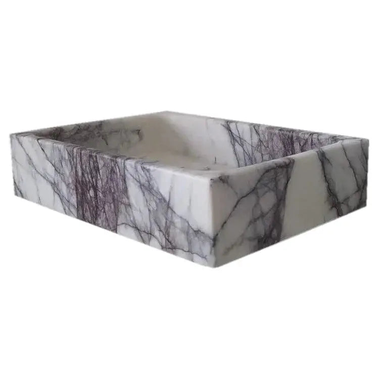 Turkish Marble Rectangular Wall-mount Bathroom Sink - Polished 16x24x5 by GobekDesign