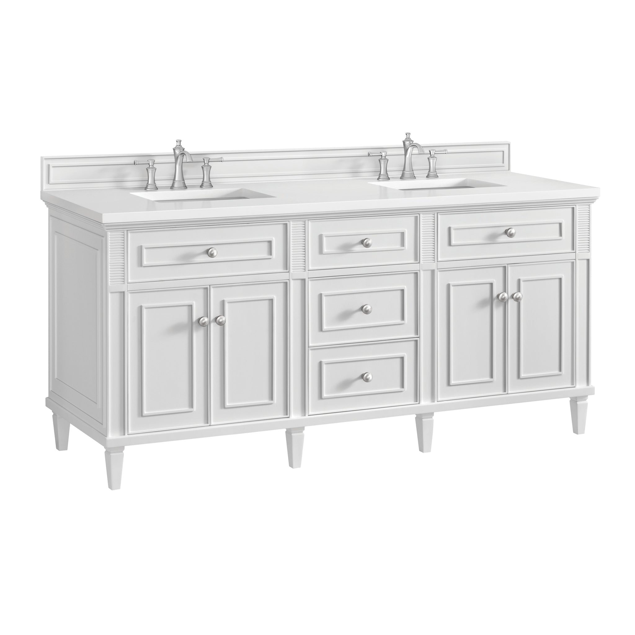 James Martin Lorelai 72" Double Bathroom Vanity, Bright White, view 18
