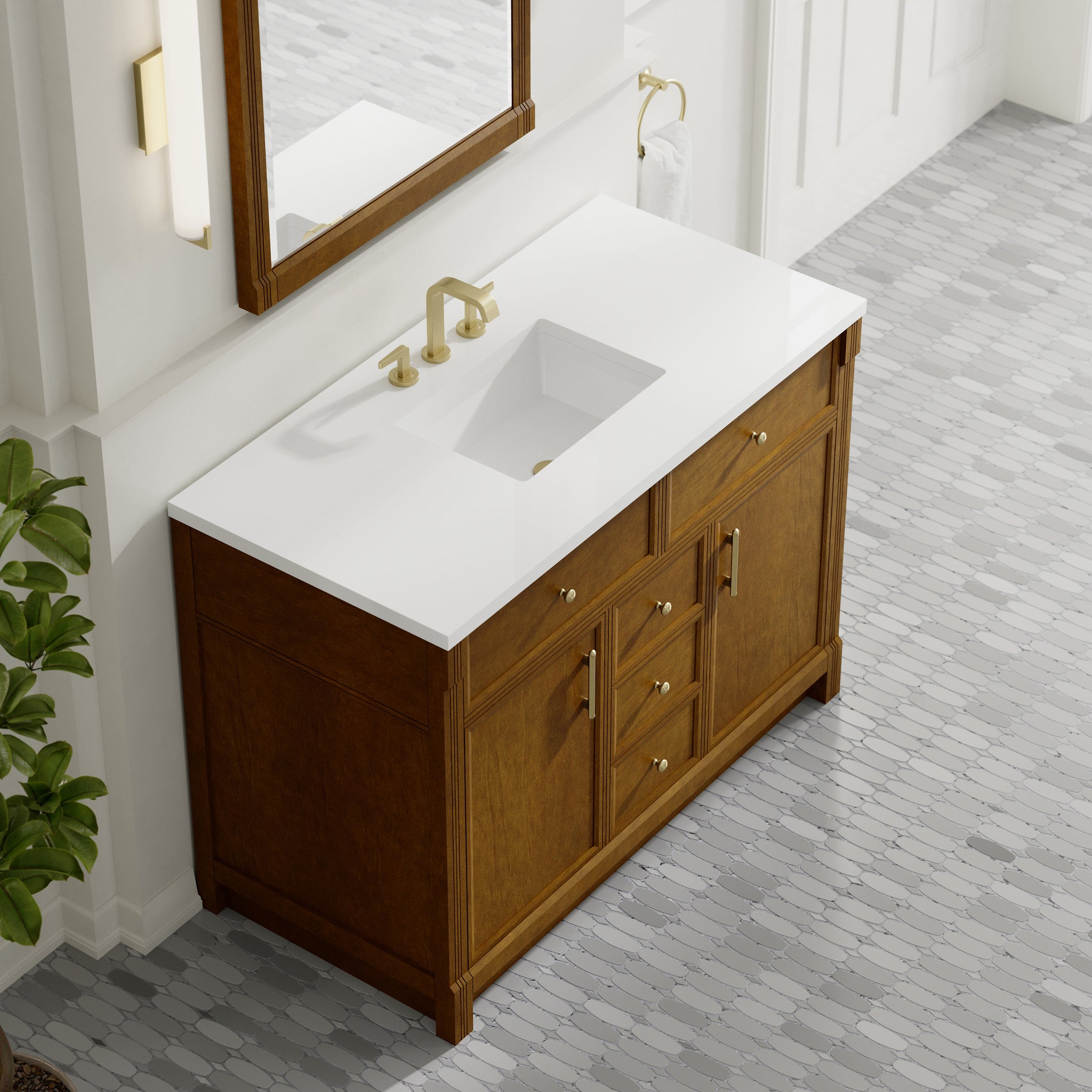 James Martin Bellshire 30" Mirror, Honey Oak, view 4