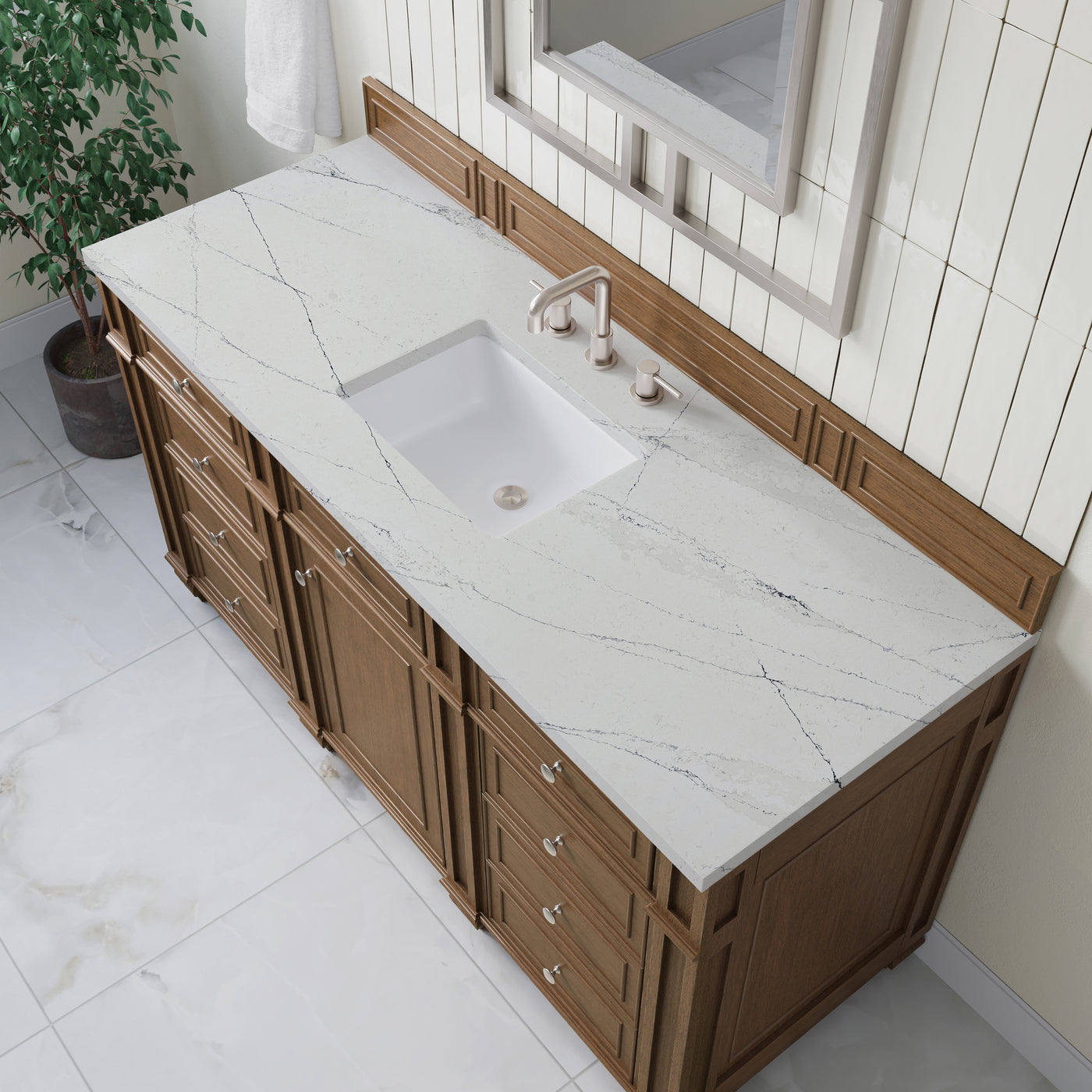 James Martin Bristol 60" Single Bathroom Vanity, Saddle Brown, view 31