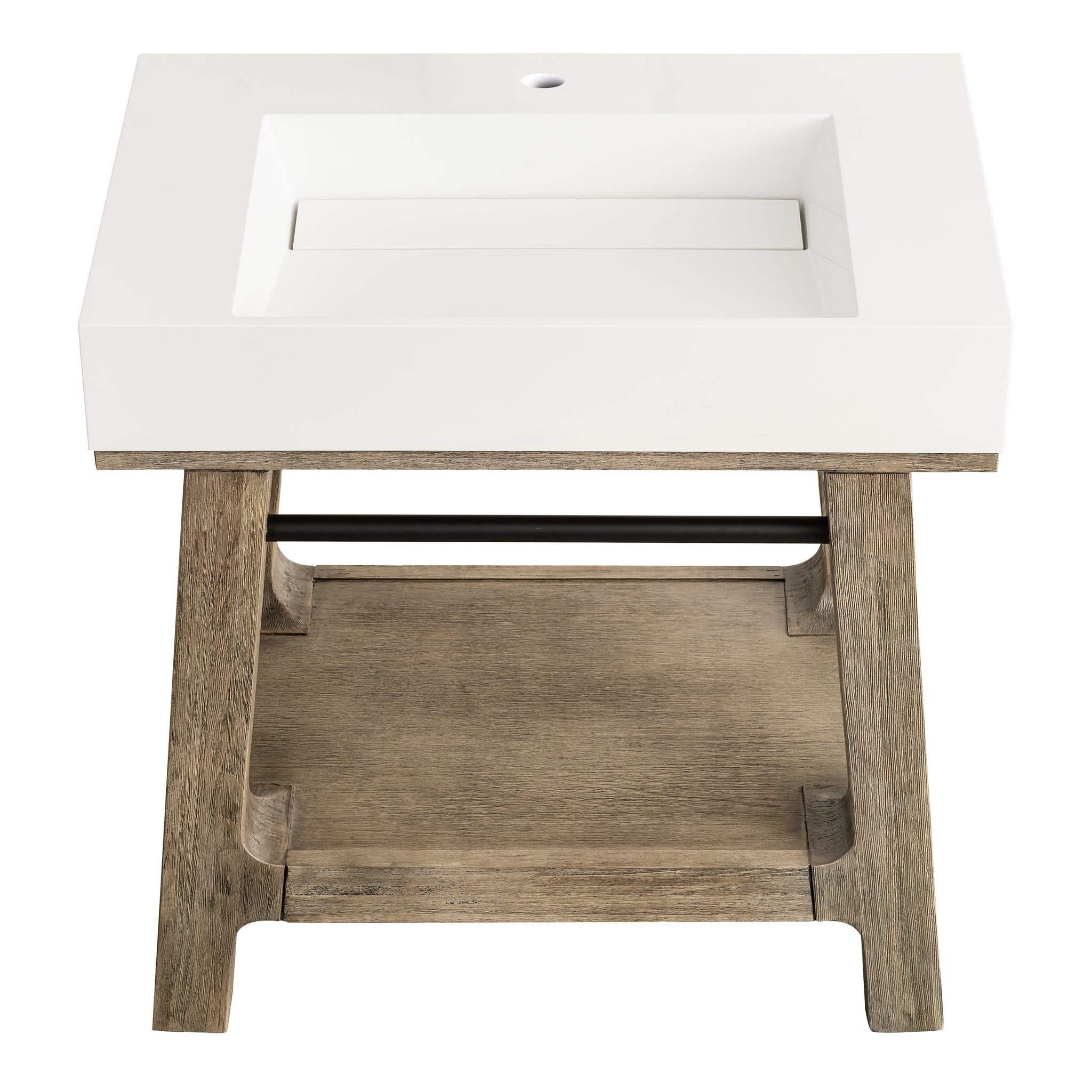 James Martin Auburn 31.5" Console Base, Weathered Timber, view 3