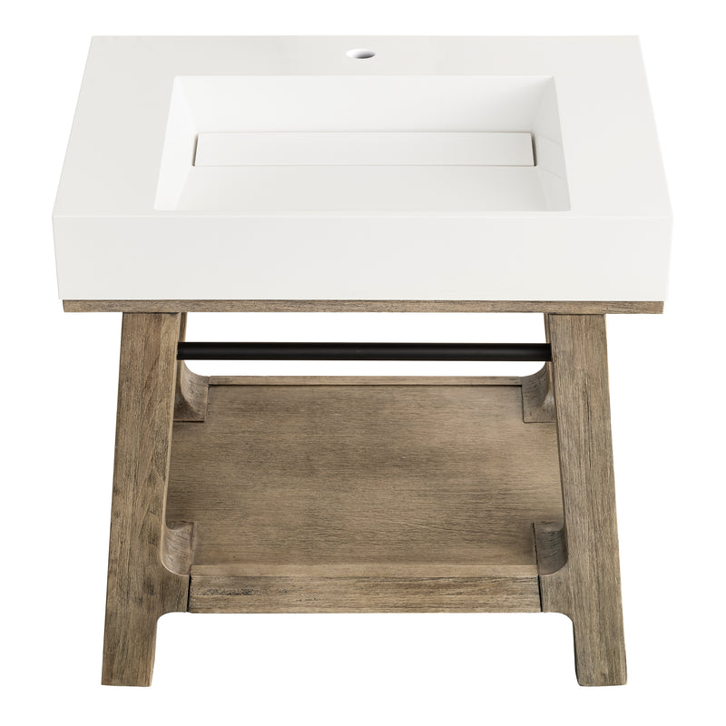 James Martin Auburn 31.5" Console Base, Weathered Timber, view 3