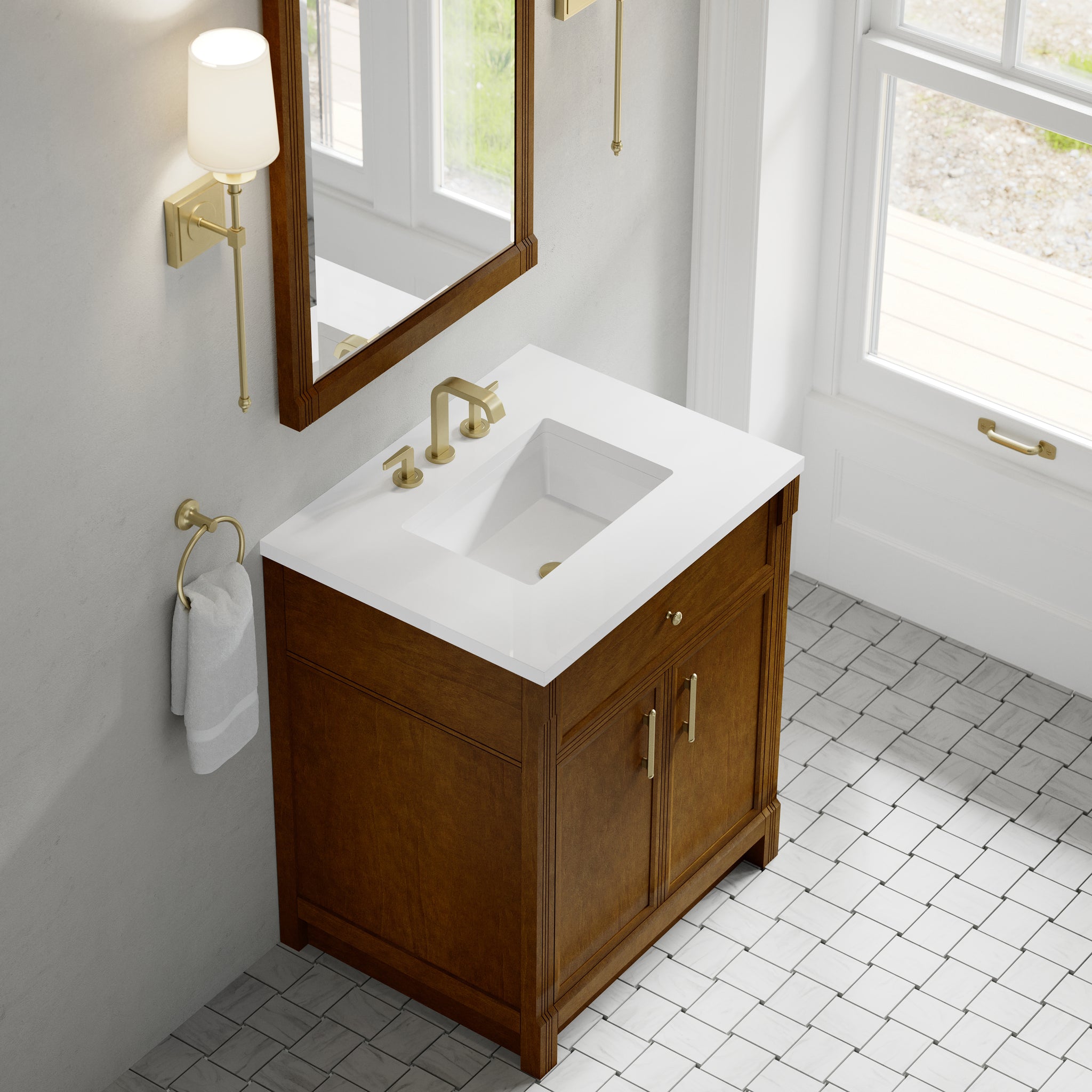 James Martin Bellshire 30" Single Bathroom Vanity, Honey Oak, view 37