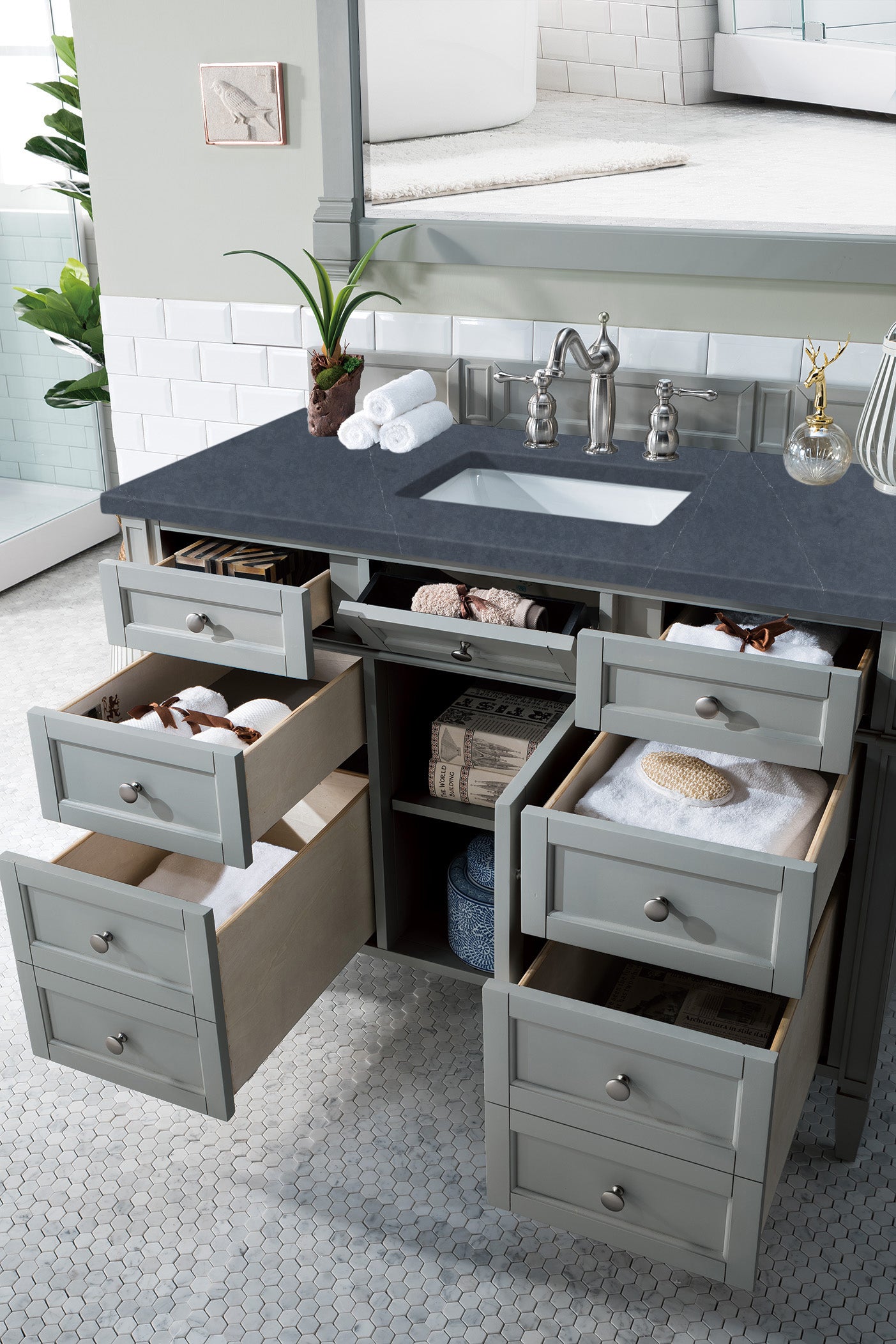 James Martin Brittany 48" Single Bathroom Vanity, Urban Gray, view 39