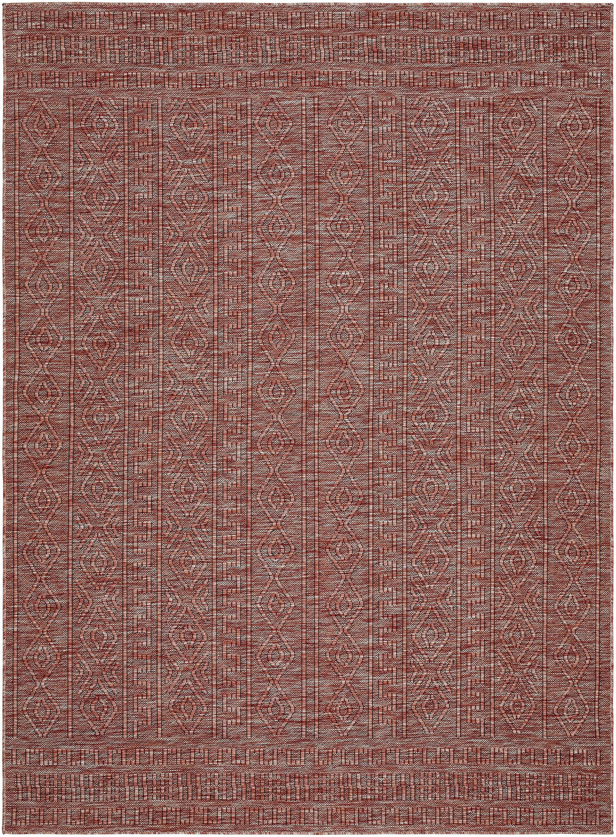 Nuela Burgundy Outdoor Area Rug - Clearance