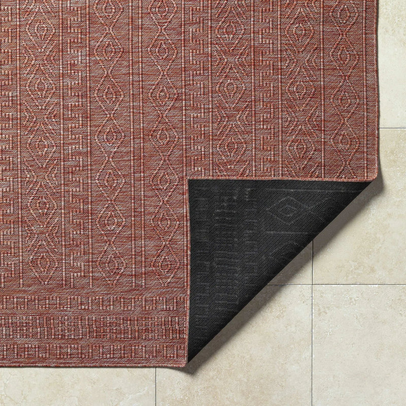 Nuela Burgundy Outdoor Area Rug - Clearance by Boutique Rugs
