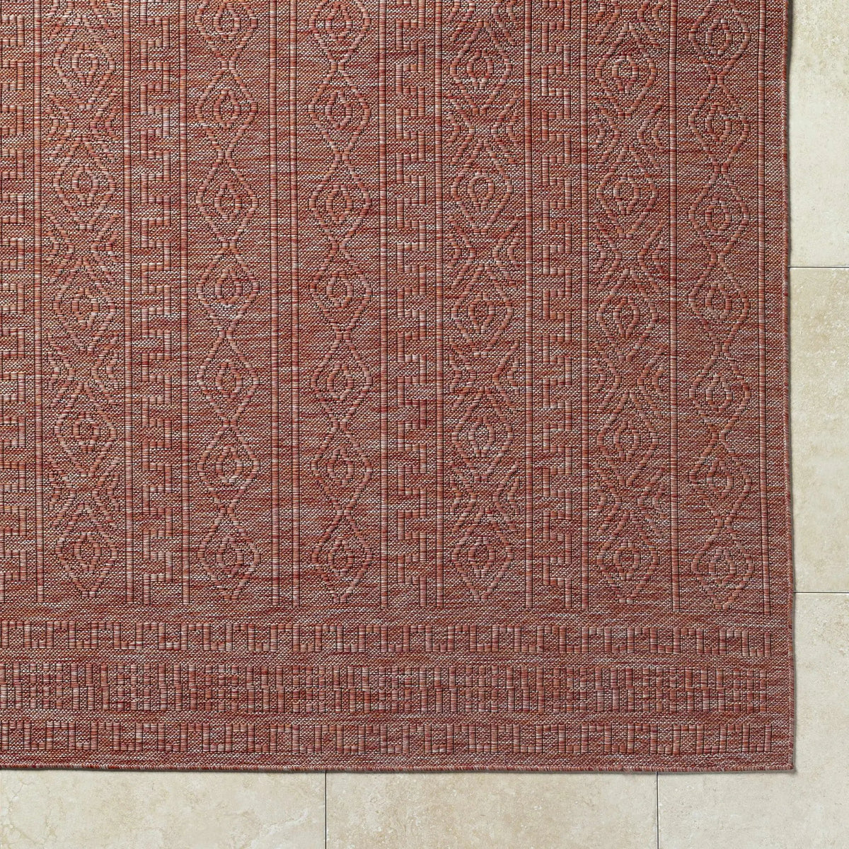 Nuela Burgundy Outdoor Area Rug - Clearance, photo 6 of 6