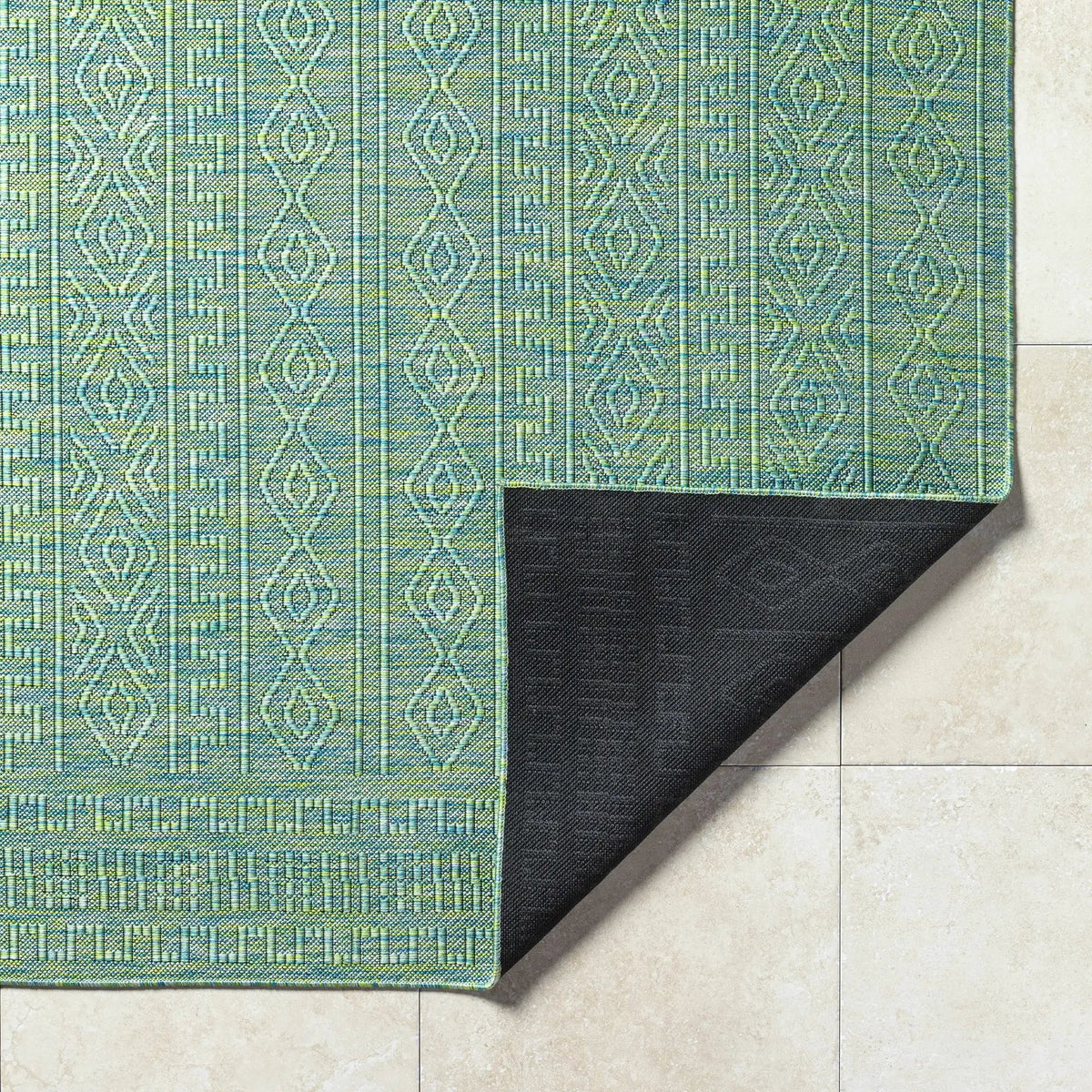 Nuela Green Outdoor Area Rug - Clearance, photo 3 of 6