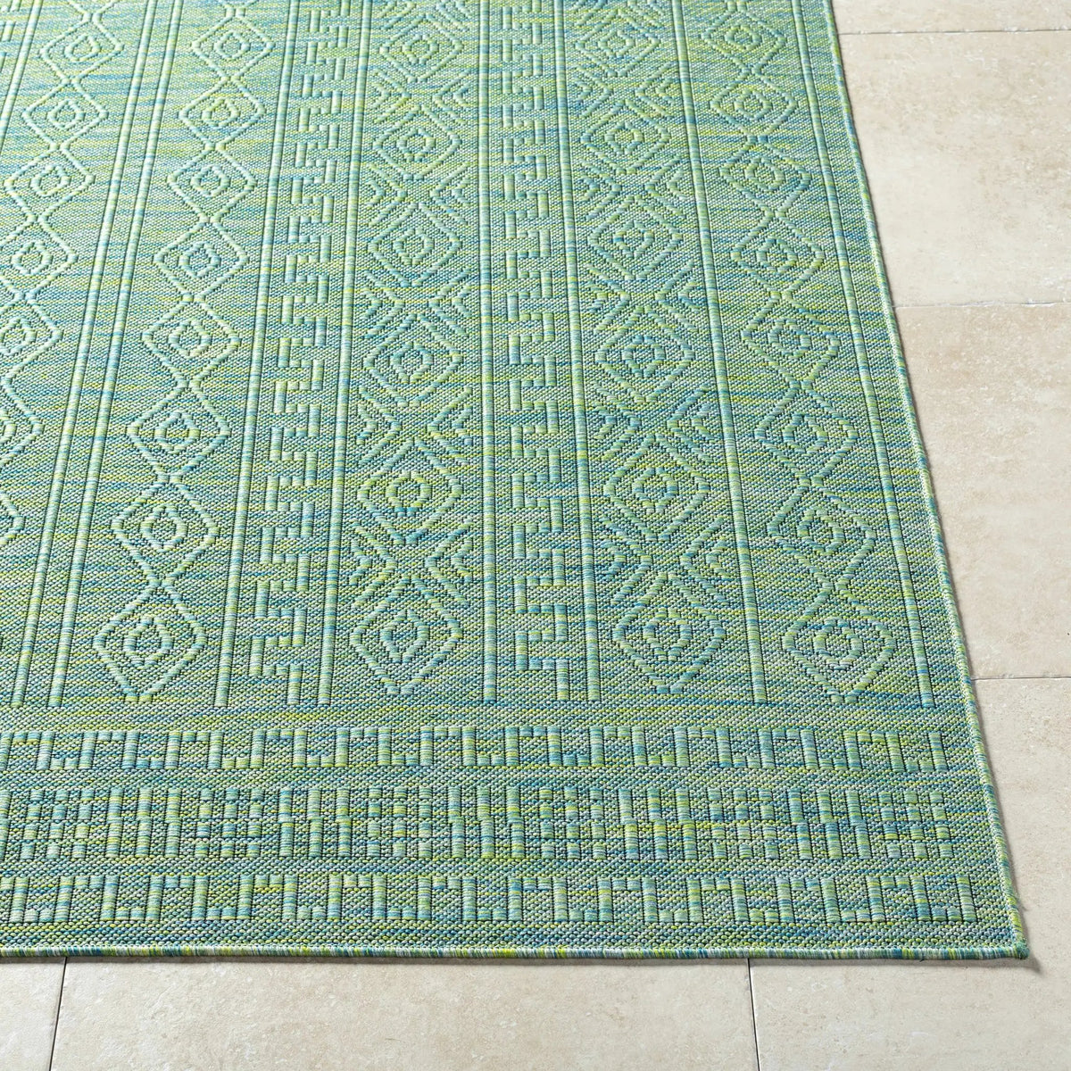 Nuela Green Outdoor Area Rug - Clearance, photo 2 of 6