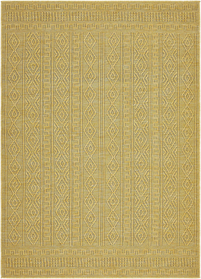 Nuela Mustard Outdoor Area Rug - Clearance by Boutique Rugs