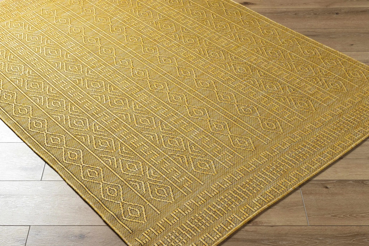 Nuela Mustard Outdoor Area Rug - Clearance, photo 4 of 7
