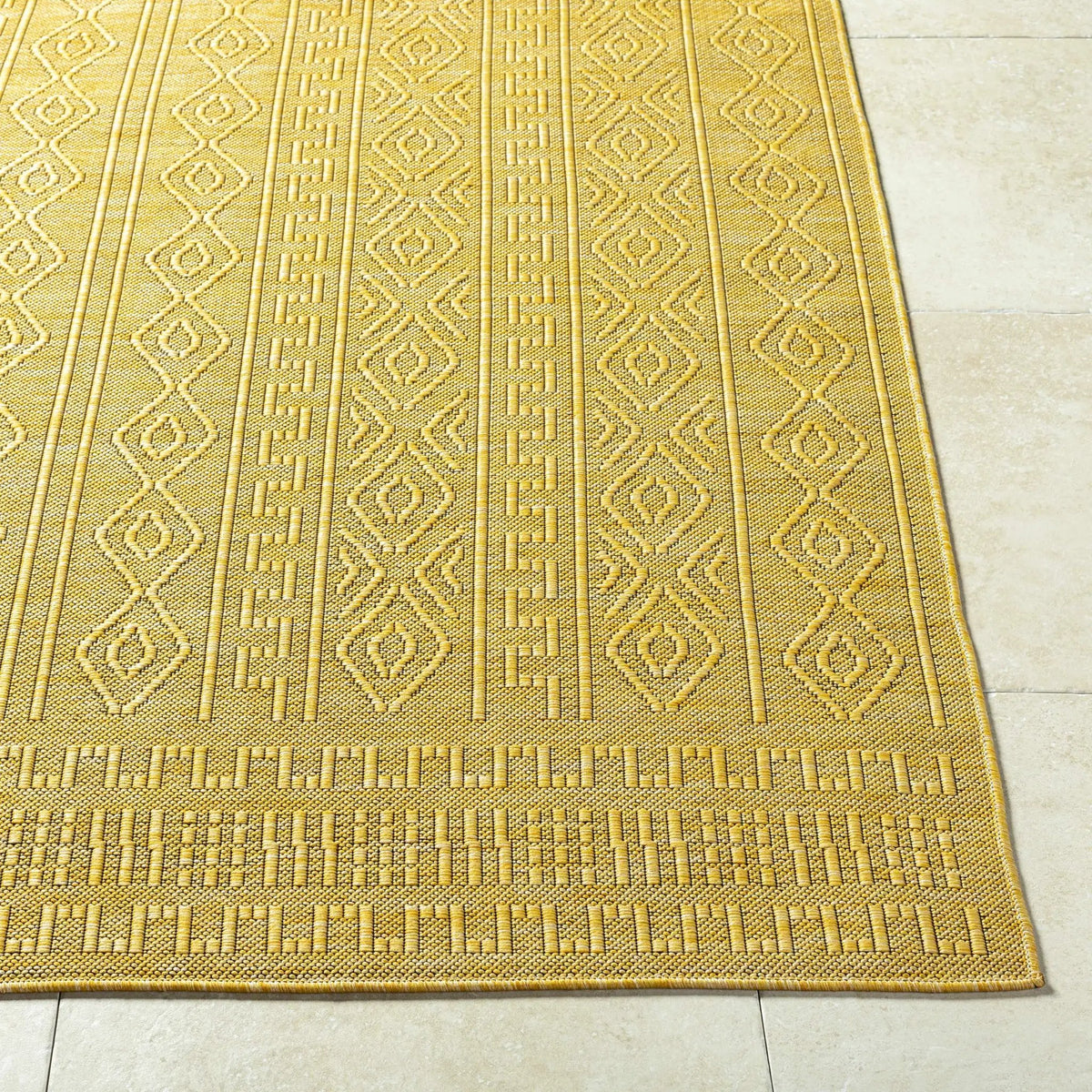 Nuela Mustard Outdoor Area Rug - Clearance, photo 3 of 7