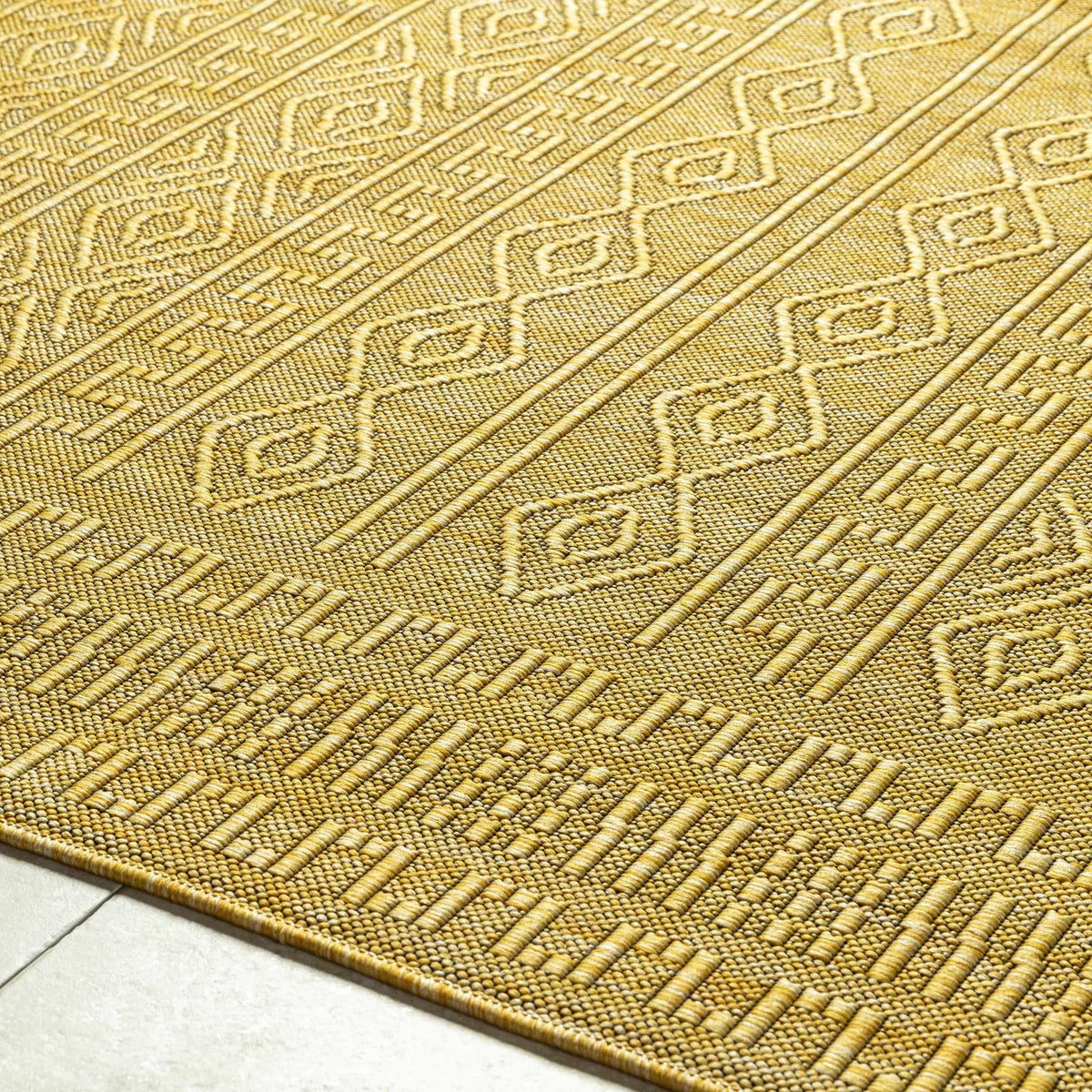 Nuela Mustard Outdoor Area Rug - Clearance, photo 6 of 7