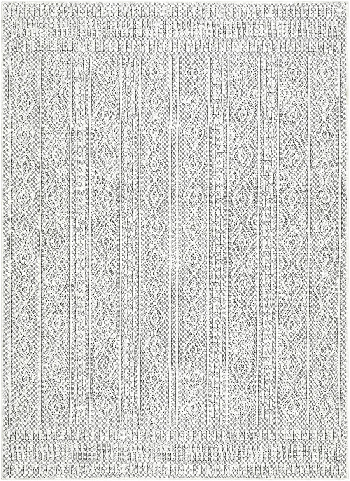 Nuela Light Gray Outdoor Area Rug - Clearance