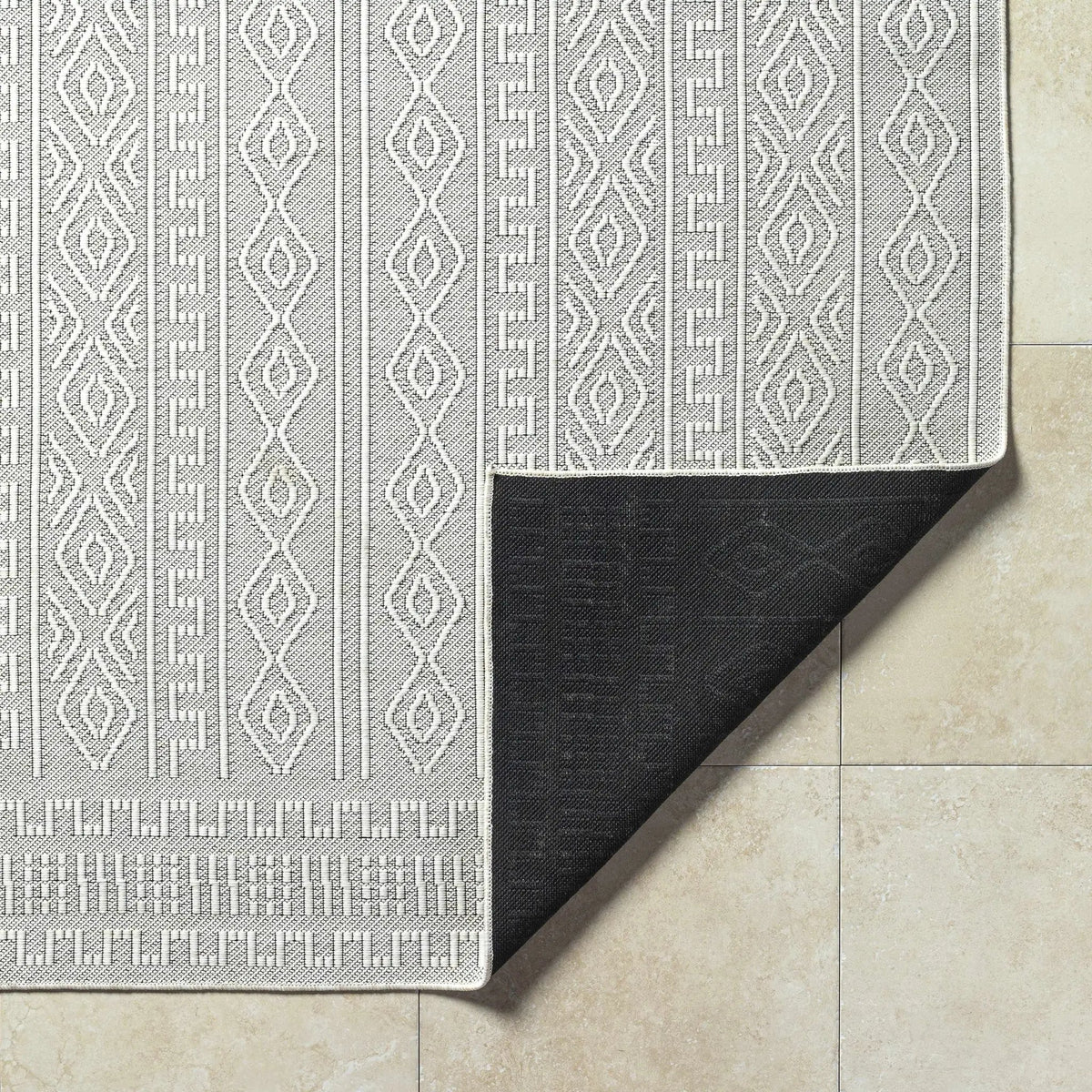 Nuela Light Gray Outdoor Area Rug - Clearance, photo 5 of 10