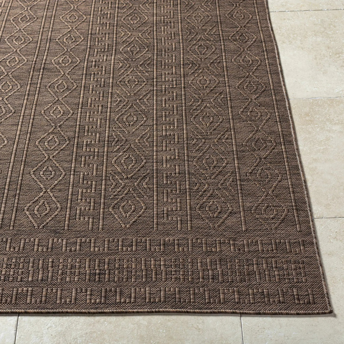 Nuela Dark Brown Outdoor Area Rug - Clearance, photo 3 of 6