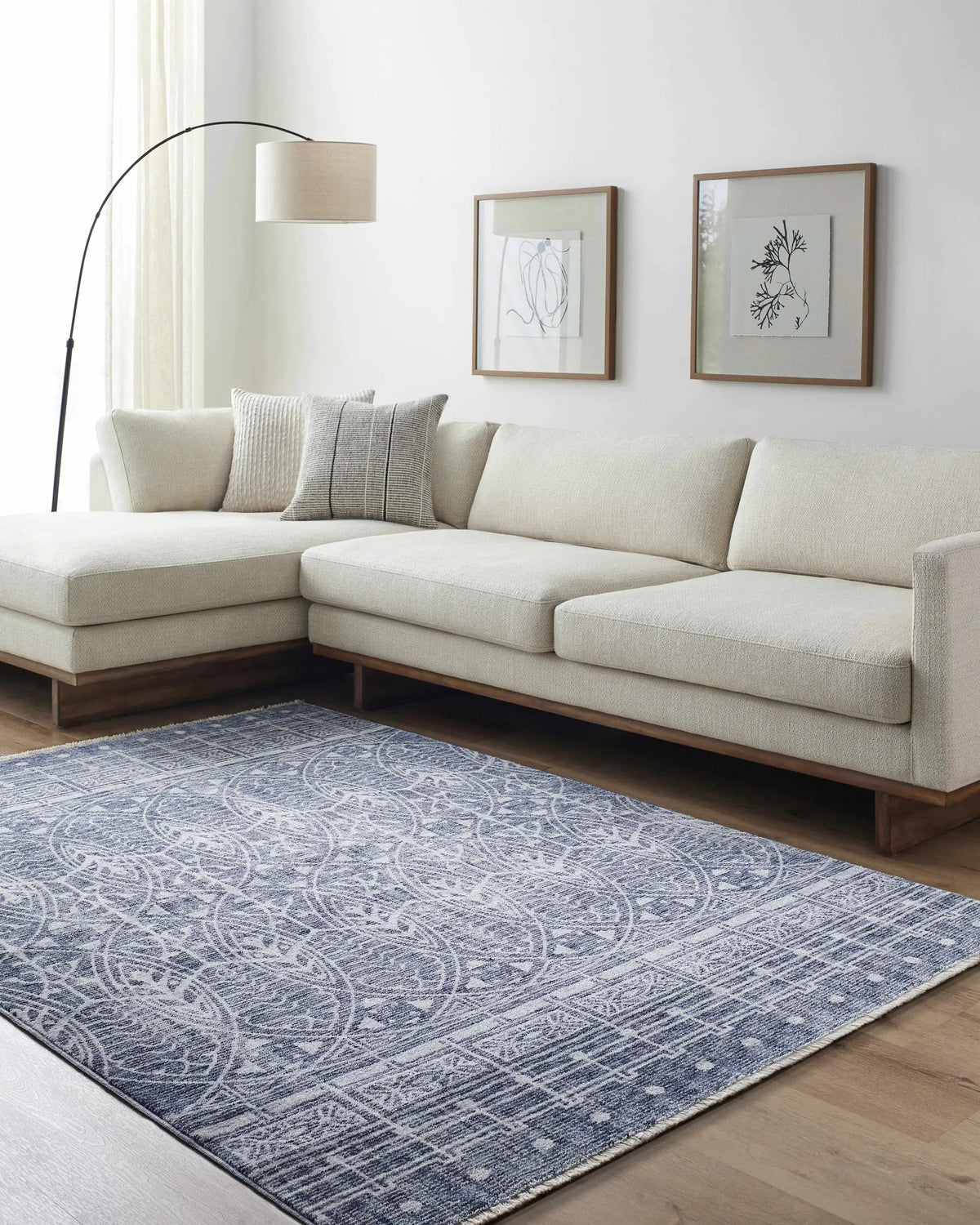 Usonia Machine Woven Frank Lloyd Wright Foundation x LIVABLISS USO-2306 Area Rug, installed in a room
