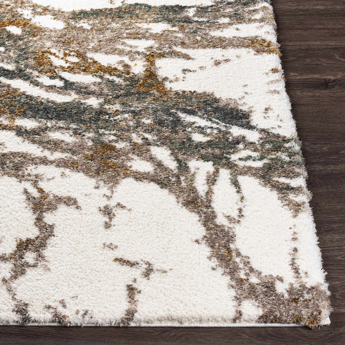 Ngunnawal Cream/Brown Marble Plush Rug, photo 7 of 8