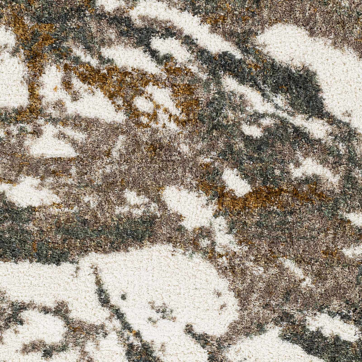 Ngunnawal Cream/Brown Marble Plush Rug, sample swatch