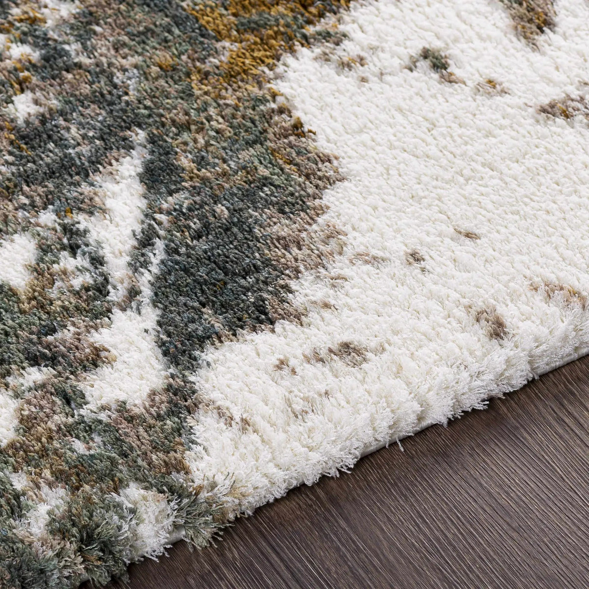 Ngunnawal Cream/Brown Marble Plush Rug, photo 4 of 8
