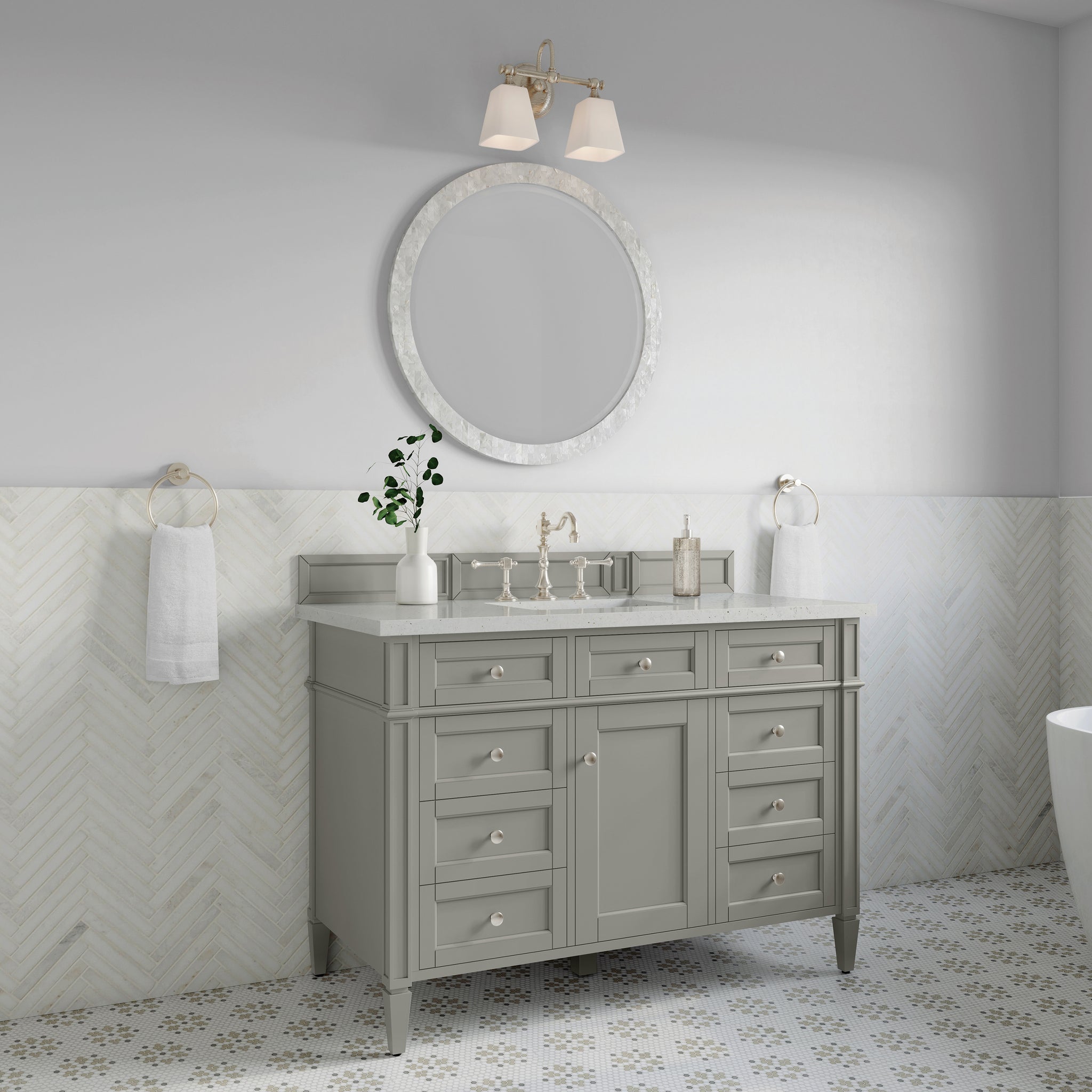 James Martin Brittany 48" Single Bathroom Vanity, Urban Gray, view 29