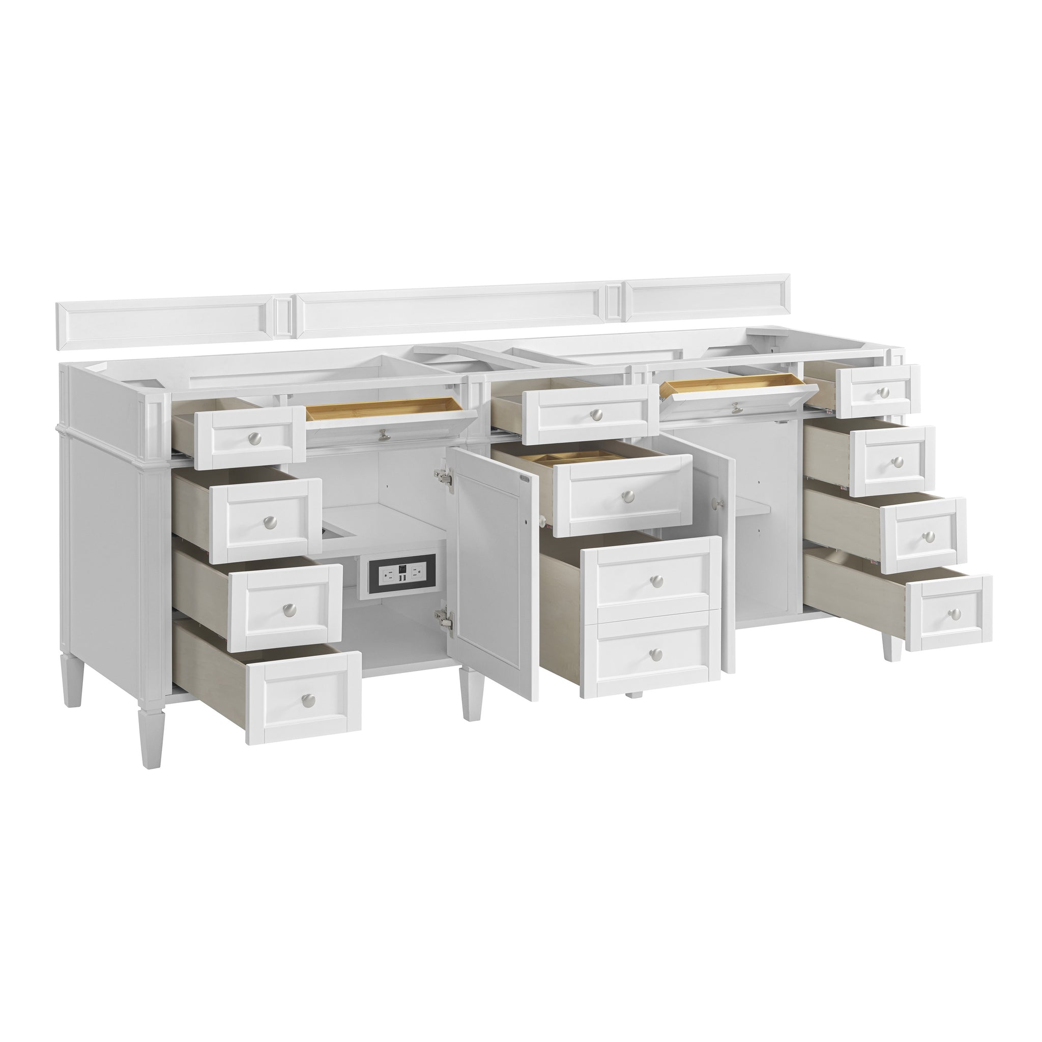 James Martin Brittany 84" Double Bathroom Vanity, Bright White, view 25