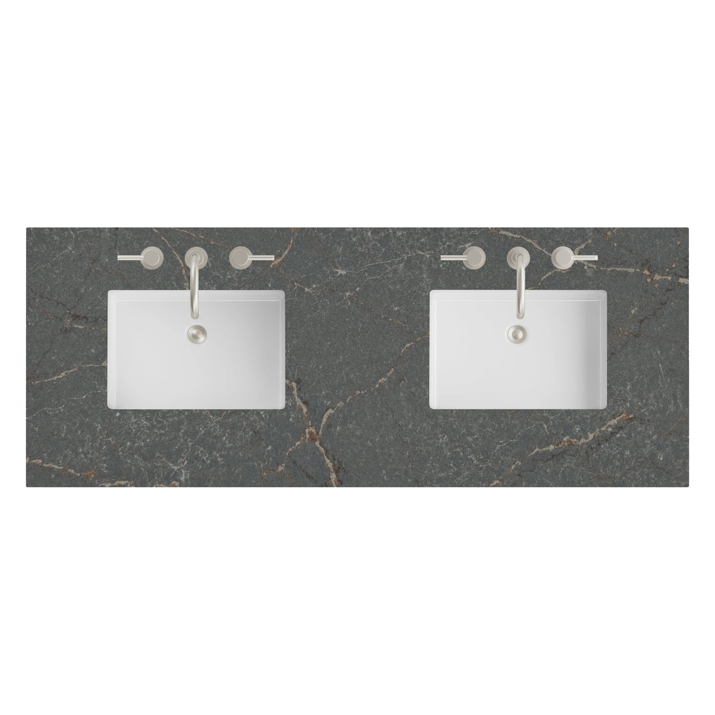 James Martin 60" Double Vanity Top with Parisien Bleu countertop