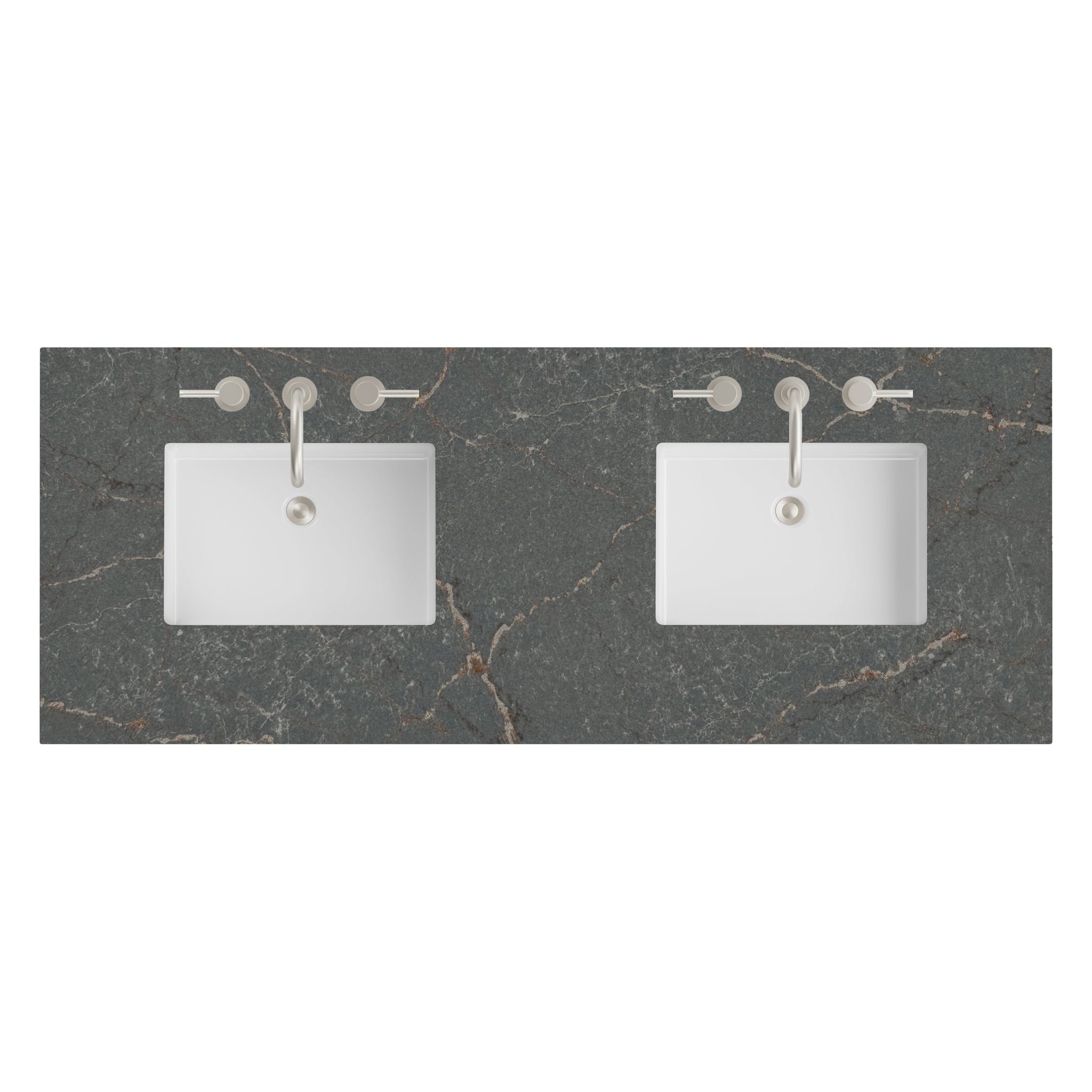 James Martin 60" Double Vanity Top with Parisien Bleu countertop