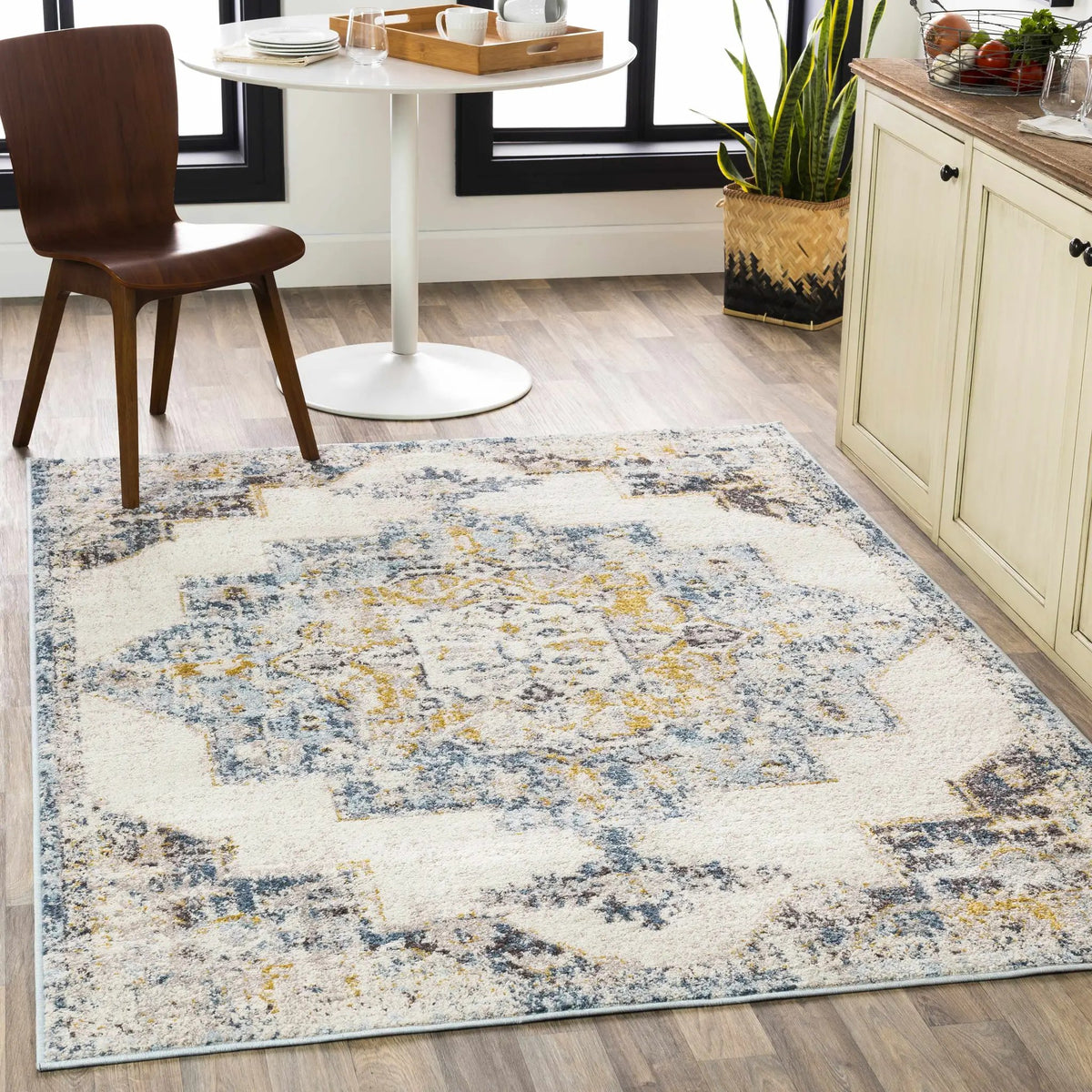 Nibley Area Rug, installed in a room